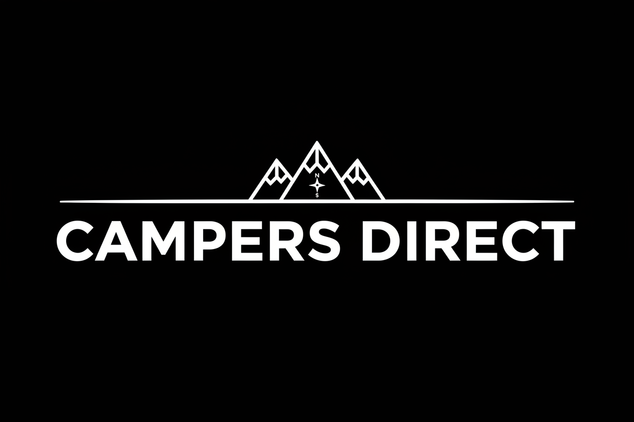 Campers Direct White Logo