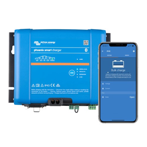 Victron 12V 50A Phoenix Smart IP43 Charger - 3 Outputs 230V